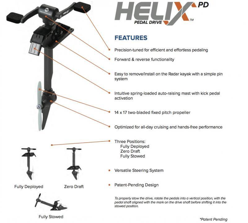  Wilderness Systems Helix PD Pedal Drive - Propulsion