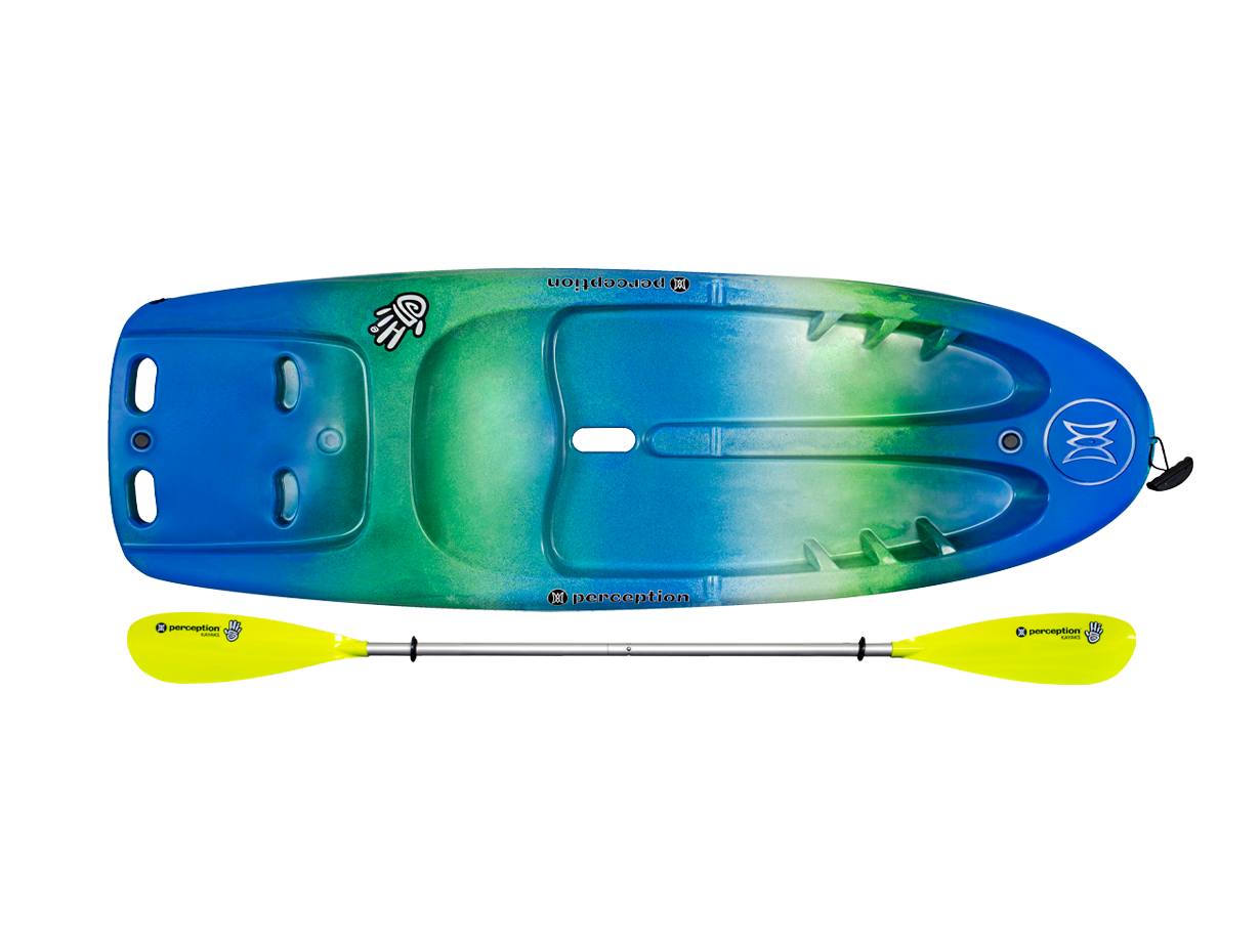 Perception Hi Five kids kayak with paddle deja vu - Some Beach Outfitters